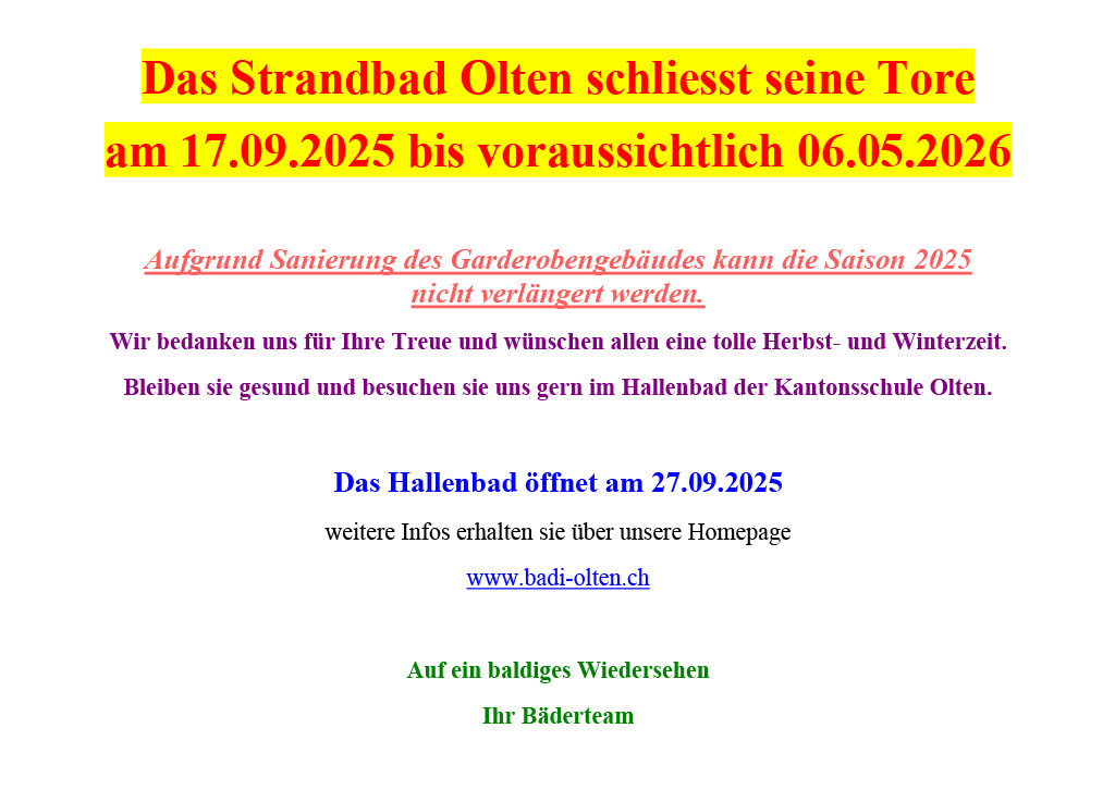 Saisonende 2025